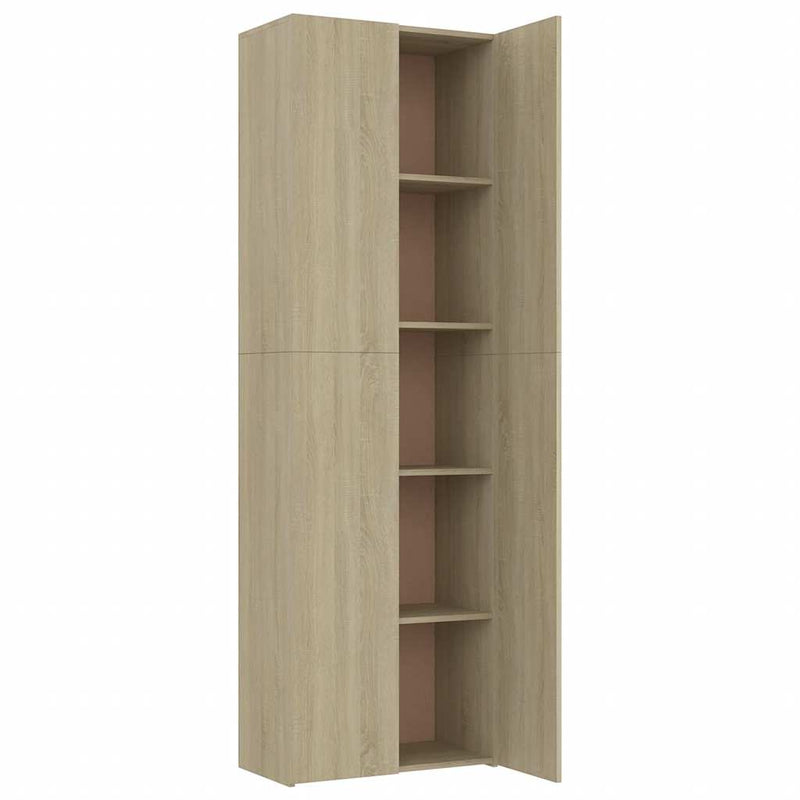 vidaXL sonoma tölgy színű szerelt fa irodaszekrény 60 x 32 x 190 cm