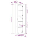 vidaXL sonoma tölgy színű szerelt fa irodaszekrény 60 x 32 x 190 cm