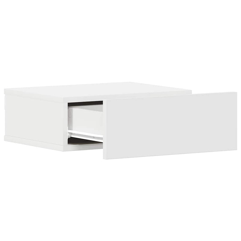vidaXL 2 db fehér szerelt fa függő éjjeliszekrény 40 x 30 x 15 cm
