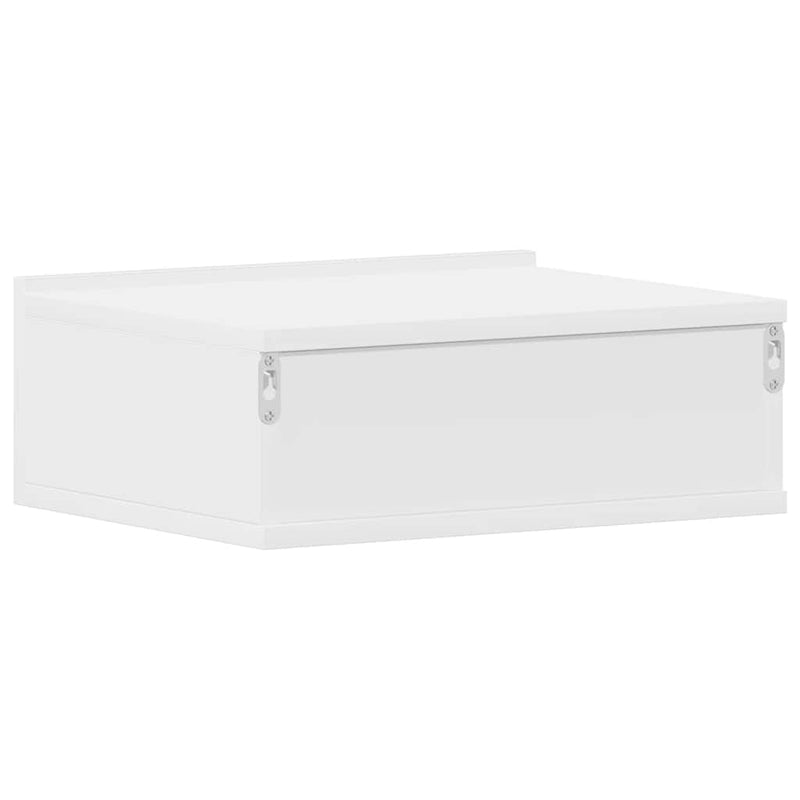 vidaXL 2 db fehér szerelt fa függő éjjeliszekrény 40 x 30 x 15 cm