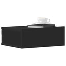 vidaXL fekete szerelt fa függő éjjeliszekrény 40 x 30 x 15 cm