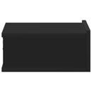 vidaXL fekete szerelt fa függő éjjeliszekrény 40 x 30 x 15 cm