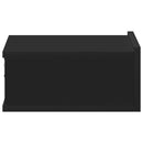 vidaXL 2 db fekete szerelt fa függő éjjeliszekrény 40 x 30 x 15 cm