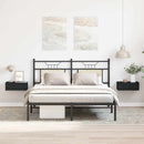 vidaXL 2 db fekete szerelt fa függő éjjeliszekrény 40 x 30 x 15 cm