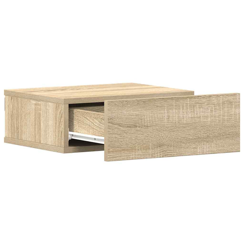 vidaXL sonoma tölgy színű szerelt fa függő éjjeliszekrény 40x30x15 cm