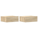 vidaXL 2 db sonoma tölgy szerelt fa függő éjjeliszekrény 40x30x15 cm