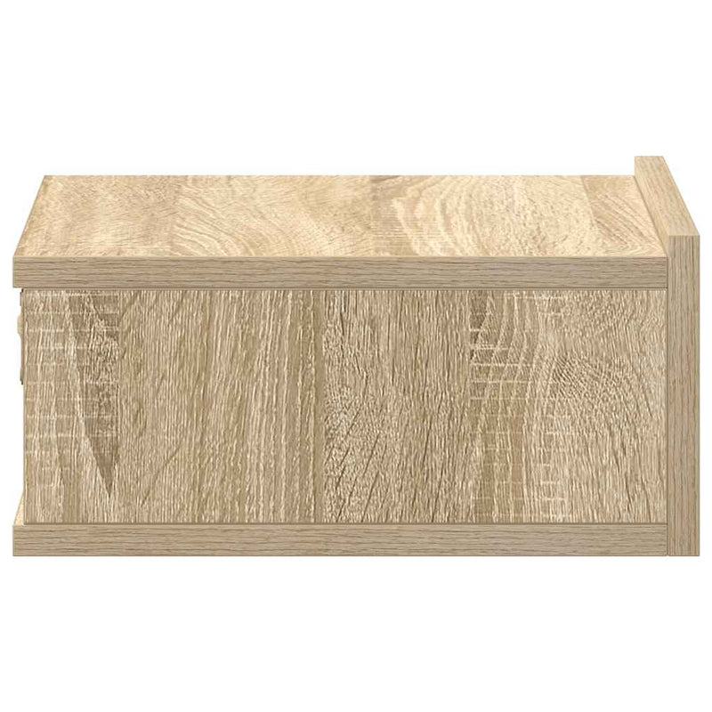 vidaXL 2 db sonoma tölgy szerelt fa függő éjjeliszekrény 40x30x15 cm