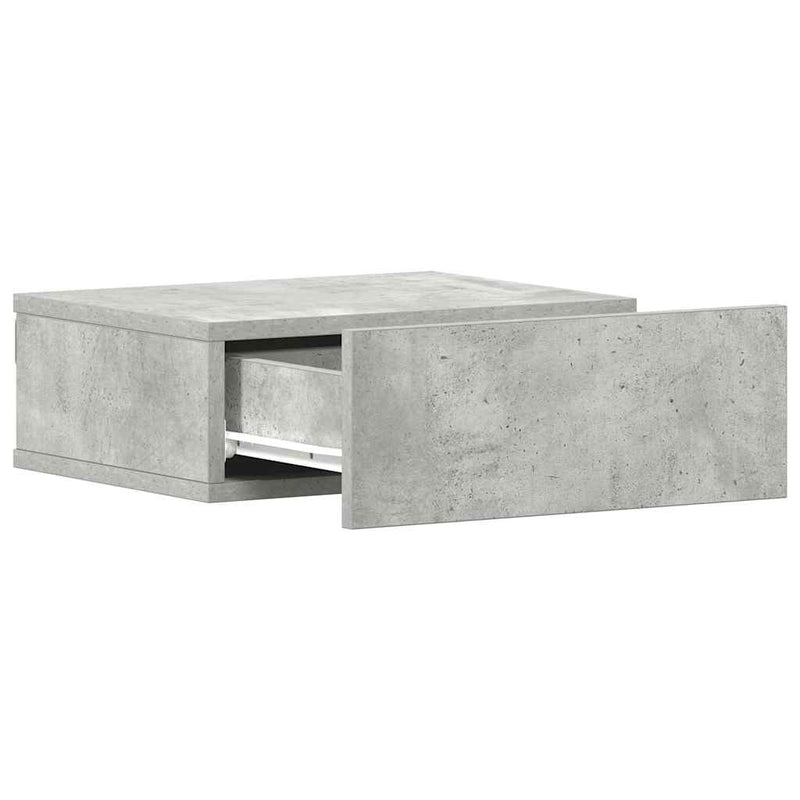 vidaXL betonszürke szerelt fa függő éjjeliszekrény 40 x 30 x 15 cm