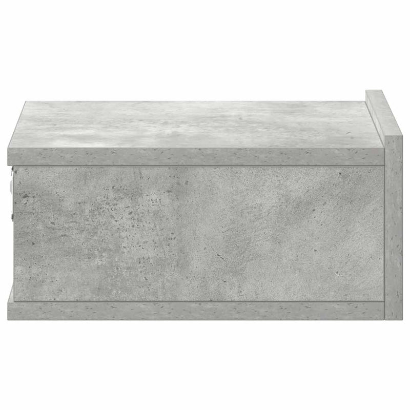 vidaXL betonszürke szerelt fa függő éjjeliszekrény 40 x 30 x 15 cm
