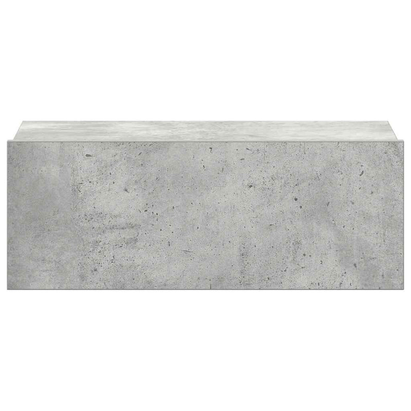 vidaXL 2 db betonszürke szerelt fa függő éjjeliszekrény 40x30x15 cm