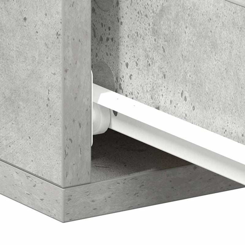vidaXL 2 db betonszürke szerelt fa függő éjjeliszekrény 40x30x15 cm