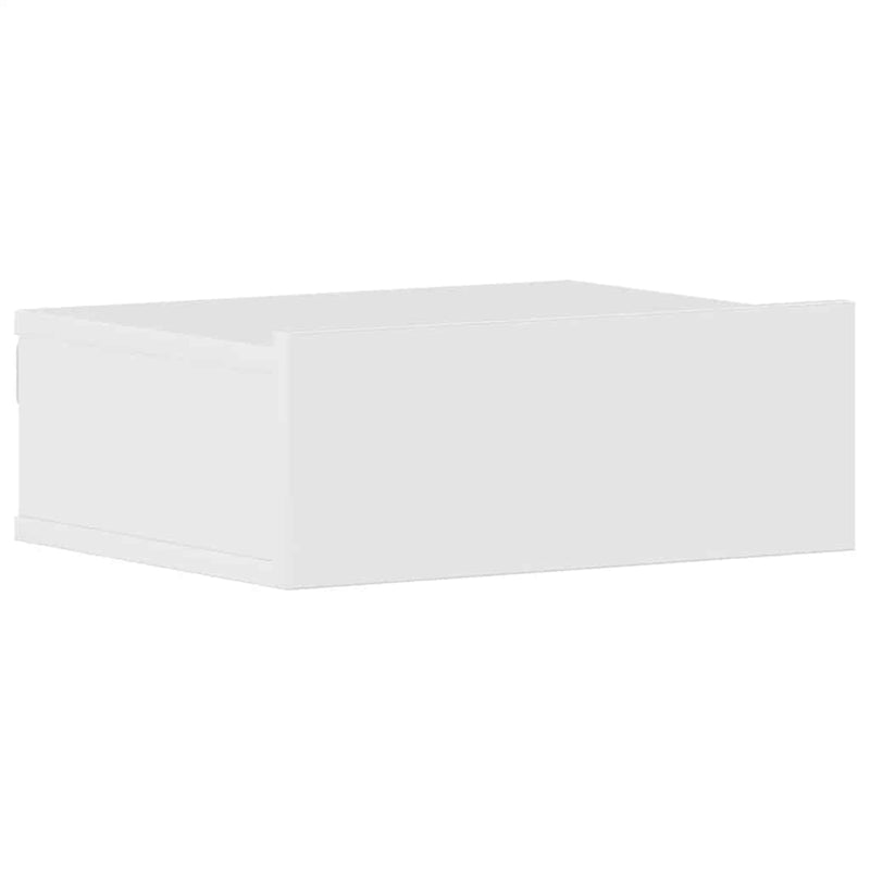 vidaXL 2 db magasfényű fehér szerelt fa függő éjjeliszekrény 40x30x15