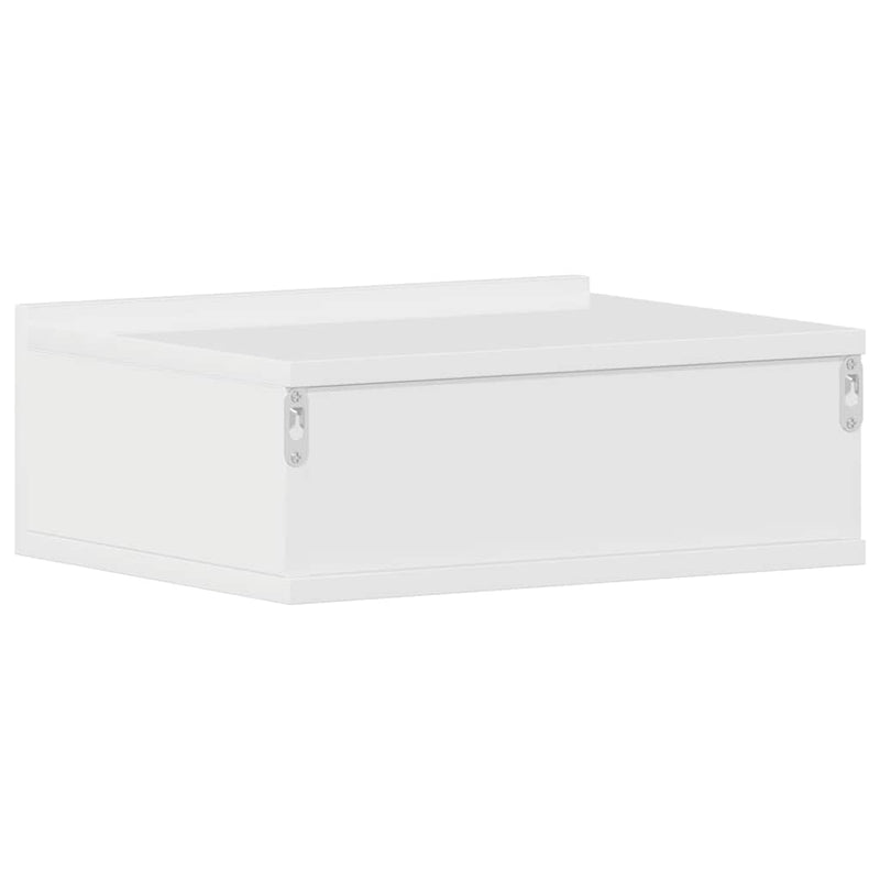 vidaXL 2 db magasfényű fehér szerelt fa függő éjjeliszekrény 40x30x15