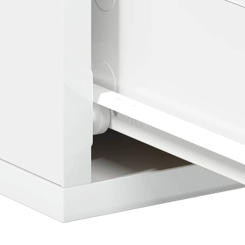 vidaXL 2 db magasfényű fehér szerelt fa függő éjjeliszekrény 40x30x15