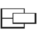 vidaXL fekete szerelt fa fali polc 104 x 20 x 58,5 cm