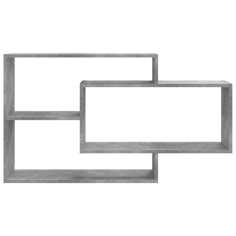 vidaXL betonszürke szerelt fa fali polc 104 x 20 x 58,5 cm