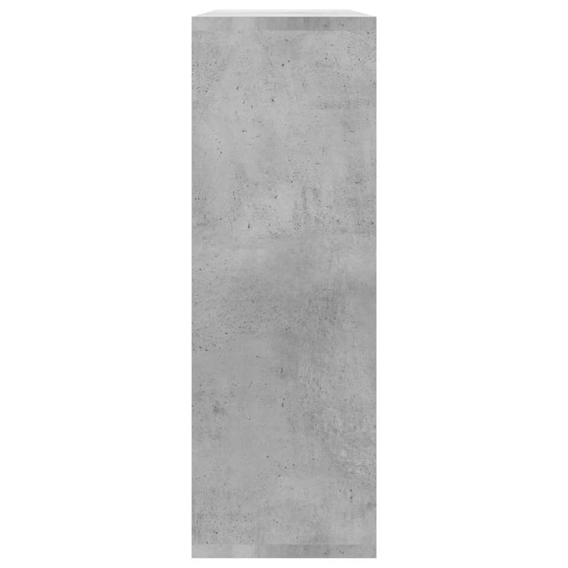 vidaXL betonszürke szerelt fa fali polc 104 x 20 x 58,5 cm