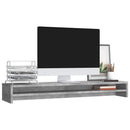 vidaXL betonszürke szerelt fa monitorállvány 100 x 24 x 13 cm