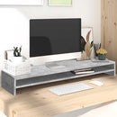 vidaXL betonszürke szerelt fa monitorállvány 100 x 24 x 13 cm