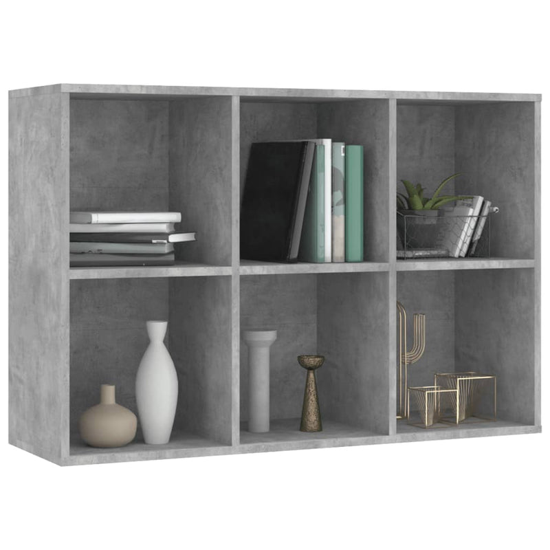 vidaXL betonszürke szerelt fa könyv-/tálalószekrény 66x30x98 cm