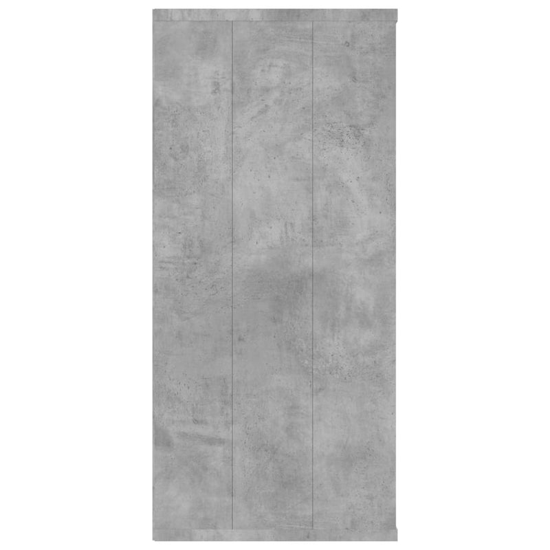vidaXL betonszürke szerelt fa könyv-/tálalószekrény 66x30x98 cm