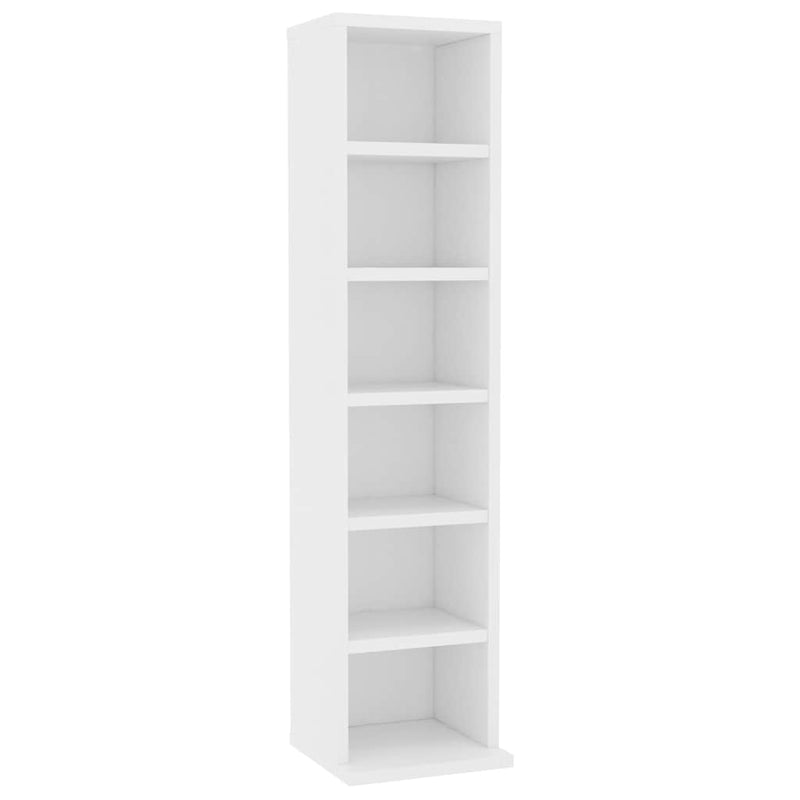 vidaXL fehér szerelt fa CD-szekrény 21 x 20 x 88 cm