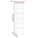 vidaXL fekete szerelt fa CD-szekrény 21 x 20 x 88 cm