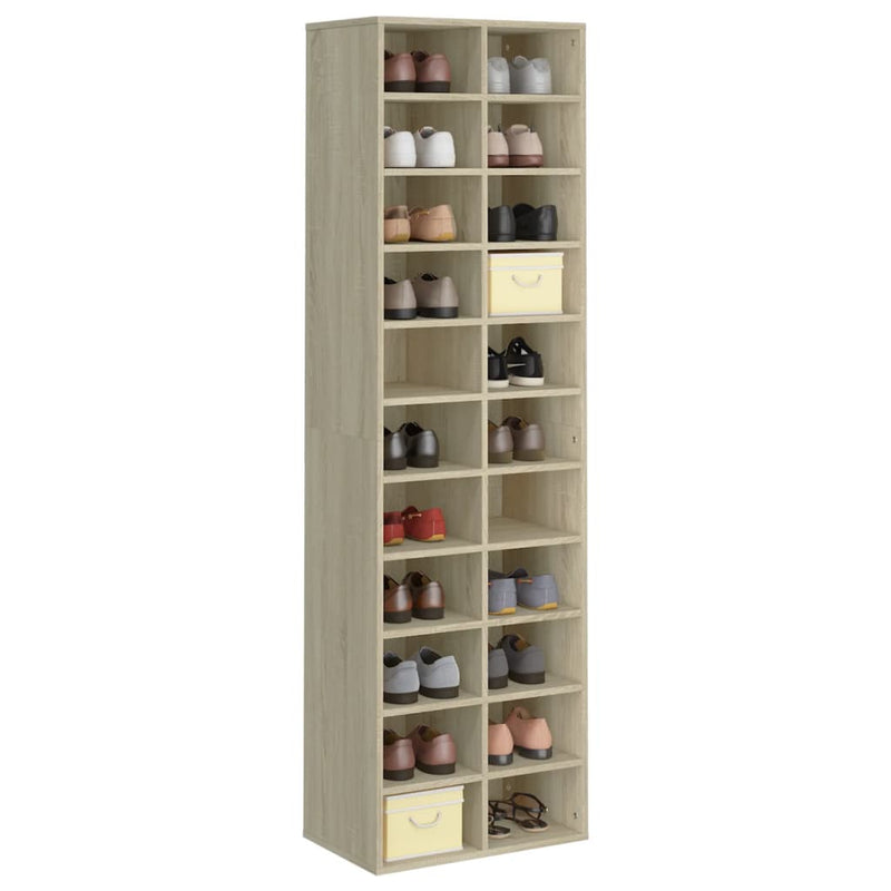 vidaXL sonoma tölgy színű szerelt fa cipősszekrény 54 x 34 x 183 cm