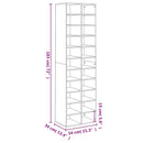 vidaXL betonszürke szerelt fa cipősszekrény 54 x 34 x 183 cm