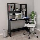 vidaXL fekete forgácslap íróasztal polcokkal 110 x 45 x 157 cm