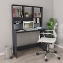 vidaXL szürke forgácslap íróasztal polcokkal 110 x 45 x 157 cm