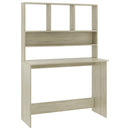 vidaXL Sonoma-tölgy forgácslap íróasztal polcokkal 110 x 45 x 157 cm