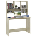 vidaXL Sonoma-tölgy forgácslap íróasztal polcokkal 110 x 45 x 157 cm