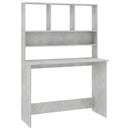 vidaXL betonszürke forgácslap íróasztal polcokkal 110 x 45 x 157 cm