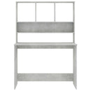 vidaXL betonszürke forgácslap íróasztal polcokkal 110 x 45 x 157 cm