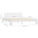 vidaXL fehér tömör fenyőfa ágy matrac nélkül 160 x 200 cm