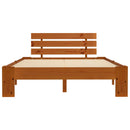 vidaXL mézbarna tömör fenyőfa ágykeret fejtámlával 140 x 200 cm