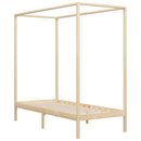 vidaXL tömör fenyőfa baldachinos ágykeret 100 x 200 cm