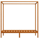 vidaXL mézbarna tömör fenyőfa baldachinos ágykeret 100 x 200 cm