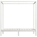 vidaXL fehér tömör fenyőfa baldachinos ágykeret 100 x 200 cm
