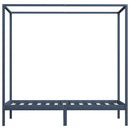 vidaXL szürke tömör fenyőfa baldachinos ágykeret 90 x 200 cm
