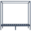 vidaXL szürke tömör fenyőfa baldachinos ágykeret 90 x 200 cm