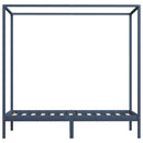 vidaXL szürke tömör fenyőfa baldachinos ágykeret 100 x 200 cm