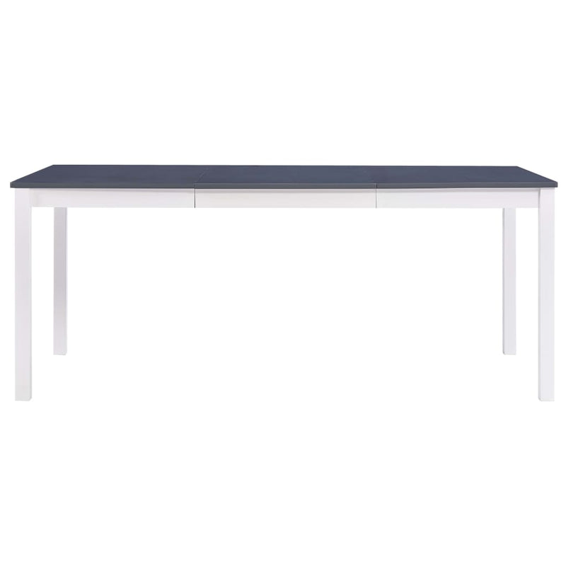 vidaXL fehér és szürke fenyőfa étkezőasztal 180 x 90 x 73 cm