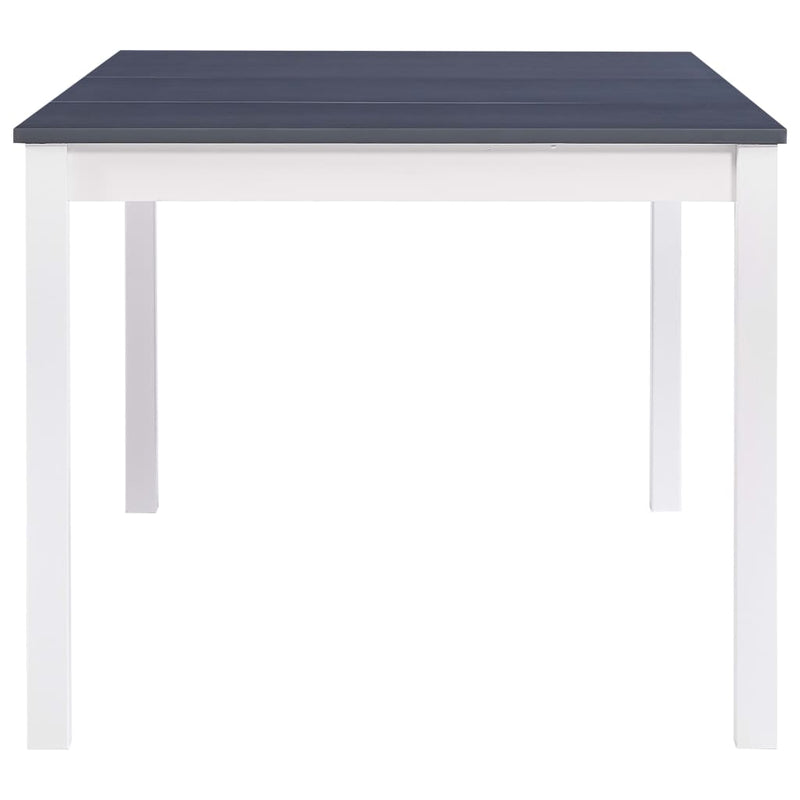 vidaXL fehér és szürke fenyőfa étkezőasztal 180 x 90 x 73 cm