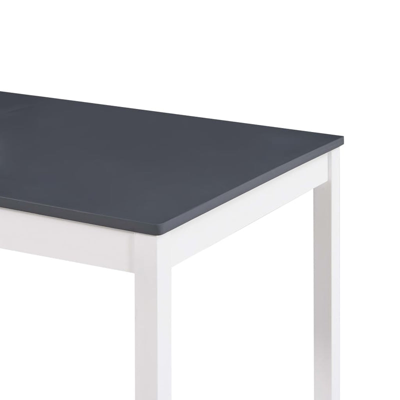 vidaXL fehér és szürke fenyőfa étkezőasztal 180 x 90 x 73 cm