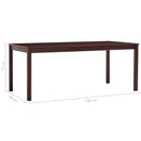 vidaXL sötétbarna fenyőfa étkezőasztal 180 x 90 x 73 cm