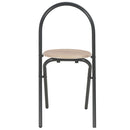 vidaXL 3 részes MDF és acél összecsukható étkezőszett tárolóval