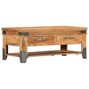 vidaXL tömör akácfa dohányzóasztal 110 x 52 x 45 cm