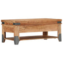 vidaXL tömör akácfa dohányzóasztal 110 x 52 x 45 cm